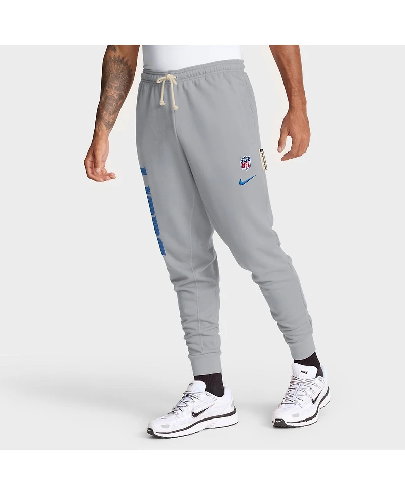 Nike Men's Gray Detroit Lions Sideline Ground Game Performance Taper Pants