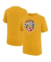 Nike Big Boys and Girls Gold Kansas City Chiefs Icon Legend T-Shirt