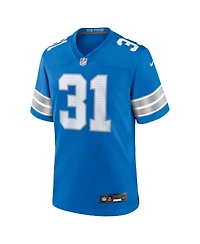 Nike Men's Kerby Joseph Blue Detroit Lions Team Game Jersey