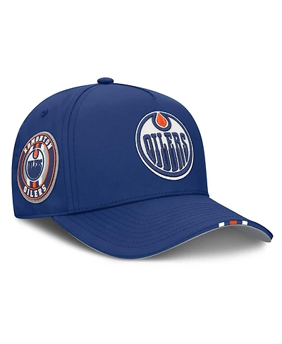 Fanatics Men's Royal Edmonton Oilers 2025 Nhl Draft Authentic Pro On-Stage Podium A-Frame Adjustable Hat