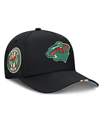 Fanatics Men's Black Minnesota Wild 2025 Nhl Draft Authentic Pro On-Stage Podium A-Frame Adjustable Hat