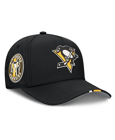 Fanatics Men's Black Pittsburgh Penguins 2025 Nhl Draft Authentic Pro On-Stage Podium A-Frame Adjustable Hat