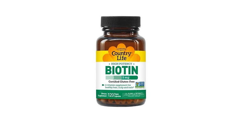 Country Life Biotin High Potency Vegetarian, 5 Mg