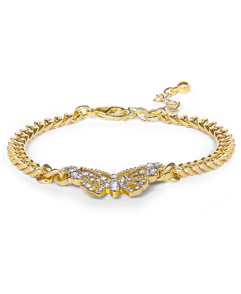 Jessica Simpson Butterfly Charm Chain Bracelet