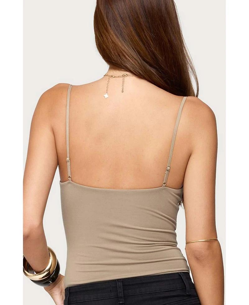 Edikted Women's Harlow Gathered V Neck Bodysuit