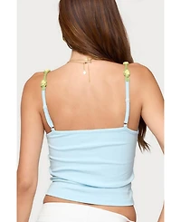 Edikted Womens Dima Crochet Trim Tank Top