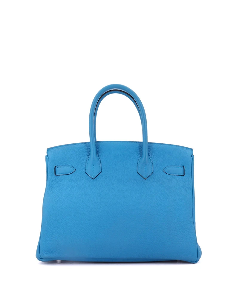 Pre-Owned Hermes Birkin 30 Handbag Verso Togo with Palladium Hardware