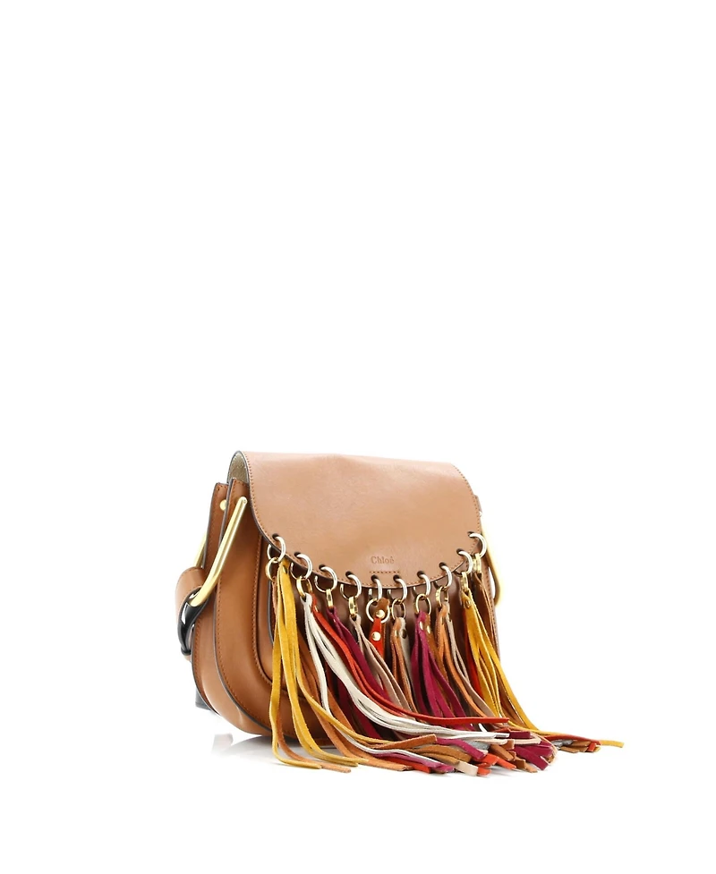 Pre-Owned Chloe Small Multicolor Fringe Hudson Bag Leather