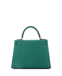 Pre-Owned Hermes Kelly 28 Handbag Green Epsom with Gold Hardware