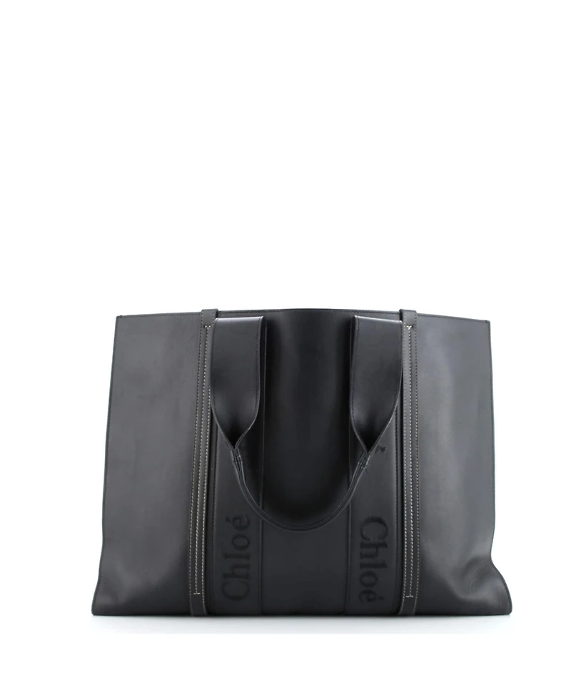 Pre-Owned Chloe Large Woody Tote Leather