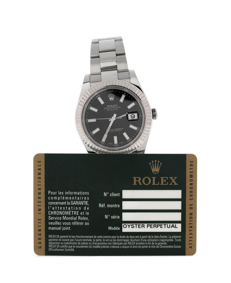 Pre-Owned Rolex Oyster Perpetual Datejust Ii Automatic Watch in Stainless Steel and White Gold 41mm