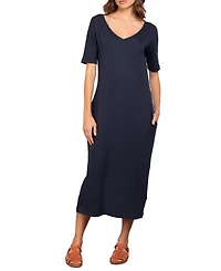 Celtic & Co. Women's Linen Blend Midi Dress