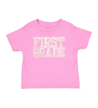 Sweet Wink Little and Big Girls First Grade Sequin Patch Short Sleeve T-Shirt