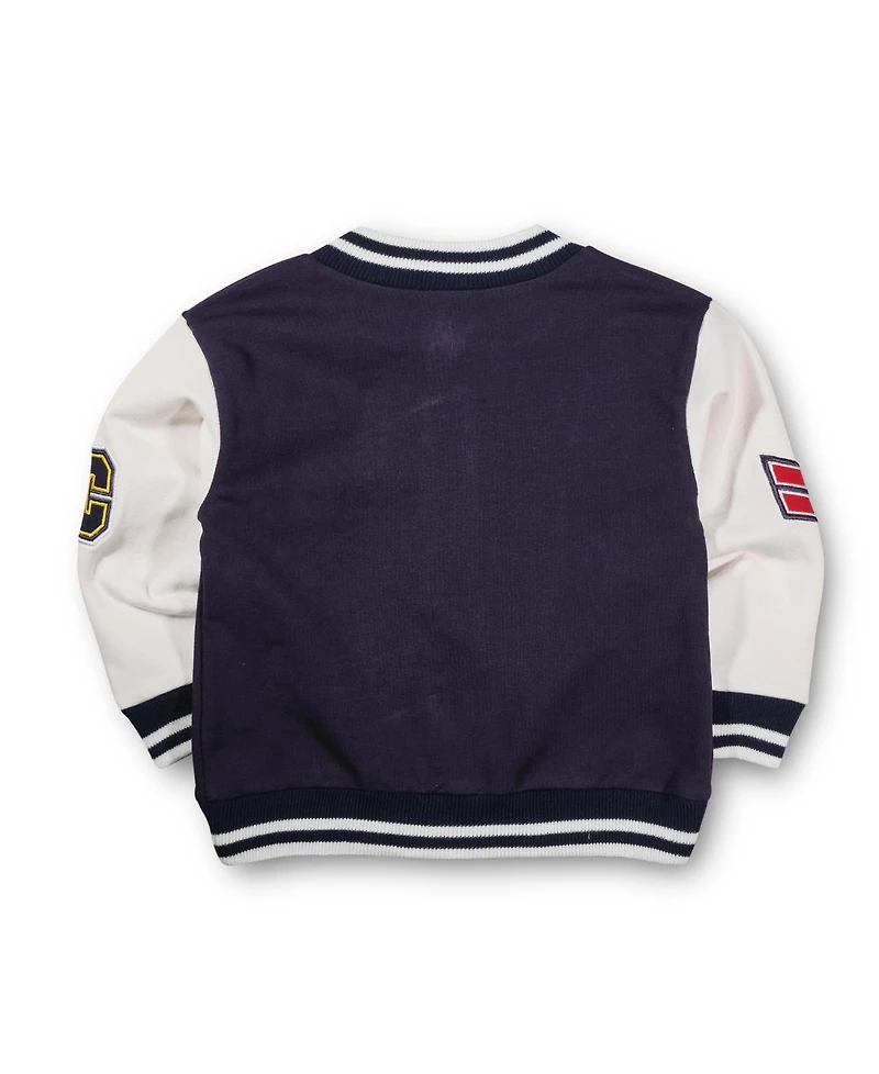 Florence Eiseman French Terry Varsity Sports Jacket