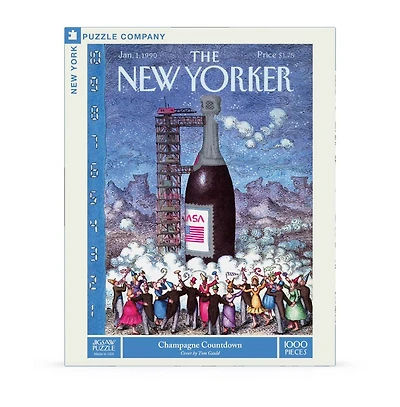 New York Puzzle Company Champagne Countdown 1000 Piece Puzzle