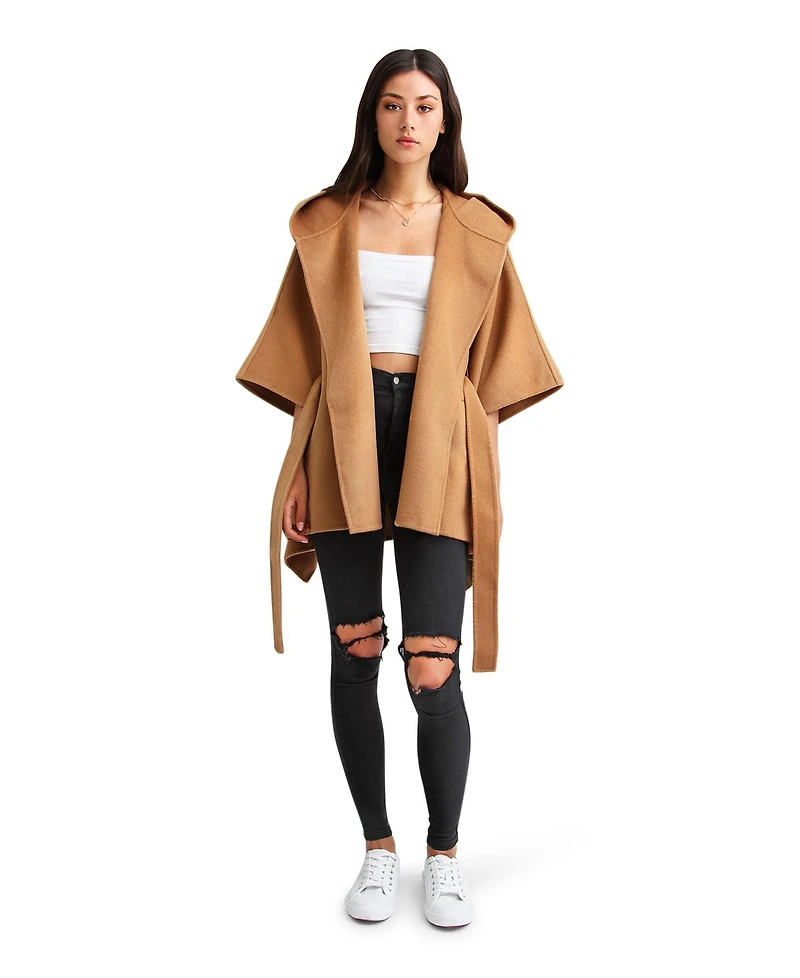 Belle & Bloom Women's Jackson Landing Wool Blend Cape Coat
