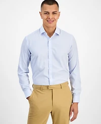 Tom Baine Men's Four Way Stretch Geo Print Button Down Dress Shirt