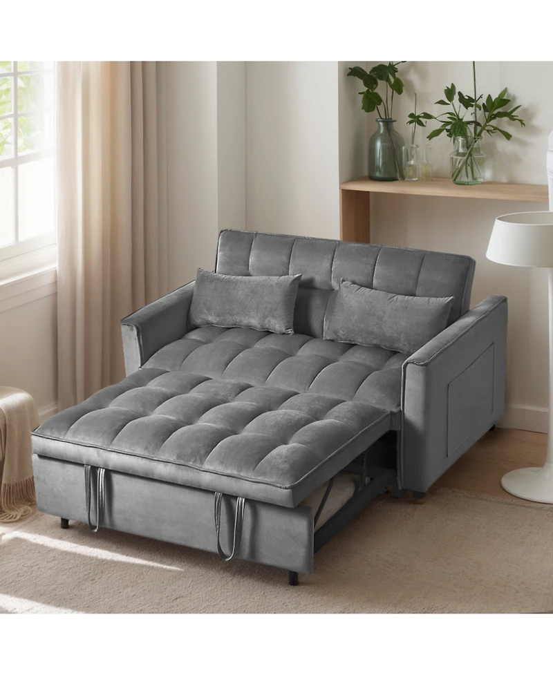 Streamdale Furniture Convertible Sleeper Sofa Bed - Dark Grey