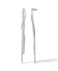 Jessica Simpson Silver Linear Drop Earrings