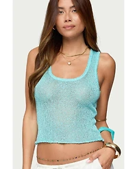 Edikted Women's Eleora Sequin Knit Tank Top