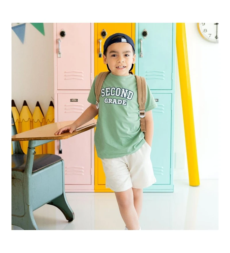 Sweet Wink Little and Big Boys Second Grade Varsity Short Sleeve T-Shirt