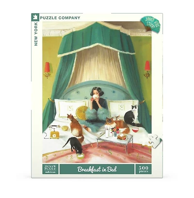 New York Puzzle Company Breakfast in Bed 500 Piece Puzzle