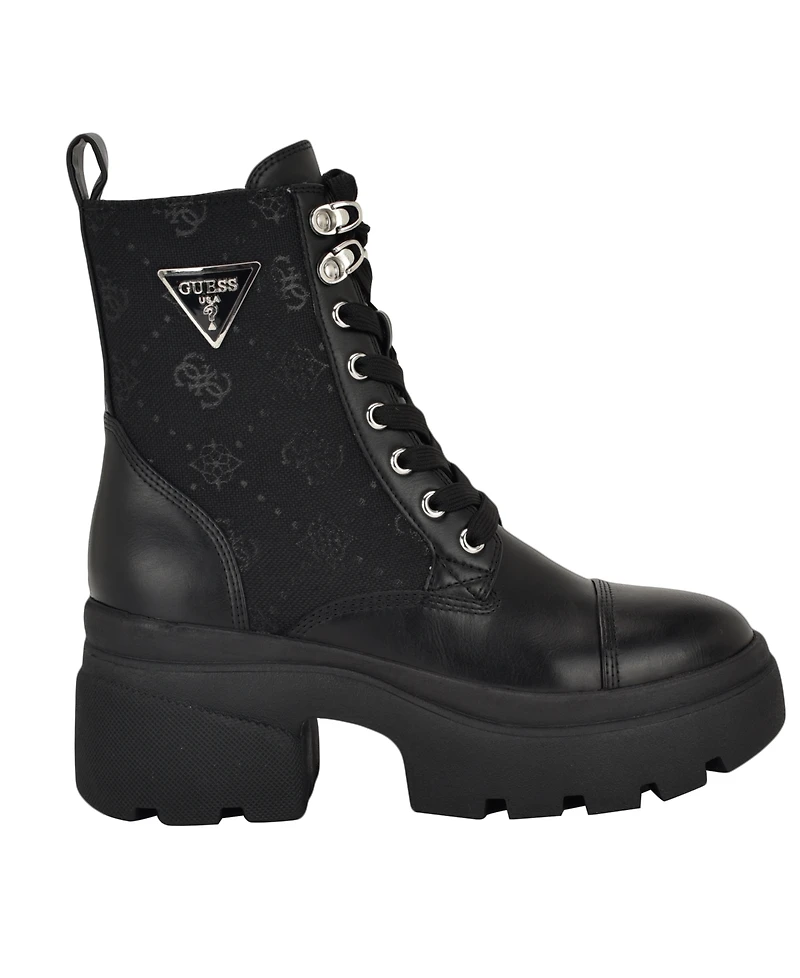 Guess Women's Yarini Platform Lug Combat Boots