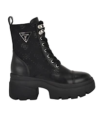 Guess Women's Yarini Platform Lug Combat Boots