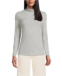 Lands' End Women's Tall Lightweight Jersey Skimming Long Sleeve Turtleneck
