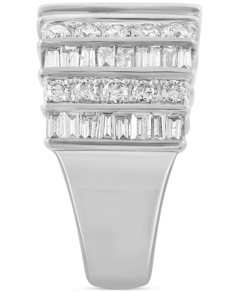 Effy Diamond Round & Baguette Multirow Statement Ring (1-7/8 ct. t.w.) in 14k Gold