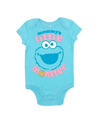 Sesame Street Baby Girls 5 Pack Bodysuits Newborn to