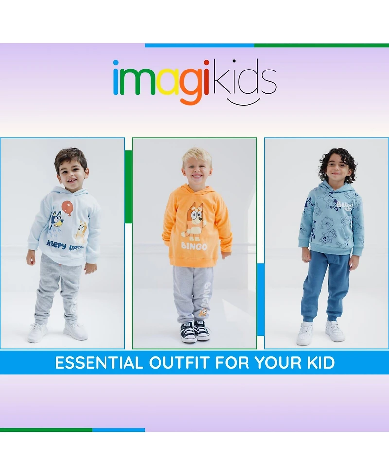 Bluey Fleece Pullover Hoodie and Pants Outfit Set