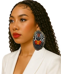 Swanky Designs Zia Chain Studs Statement Earrings