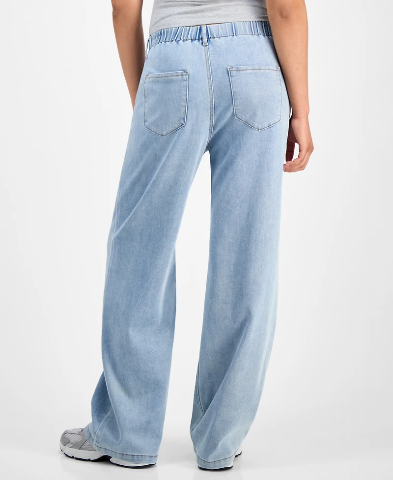 Indigo Rein Juniors' Wide-Leg Lightweight Jeans