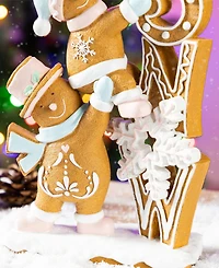 Glitzhome 12.5" Resin Christmas Gingerbread Figurine