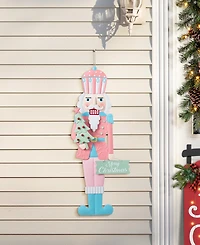 Glitzhome 36" Metal Christmas Nutcracker Yard Stake