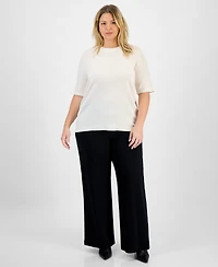 Jones New York Plus Sutton Short-Sleeve Crewneck Top