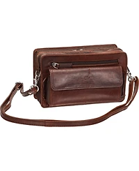 Mancini Men's Buffalo Zippered Organizer Pocket Bag