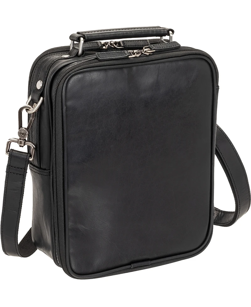 Mancini Men's Buffalo Large Zippered Rear Organizer Bag