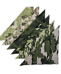 Camo Pattern 22" x 22" 6-Pack Bandana Set