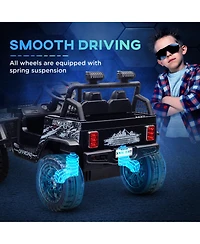 Qaba 12V Ride on Car, Truck w/ 4 Suspension Wheels,