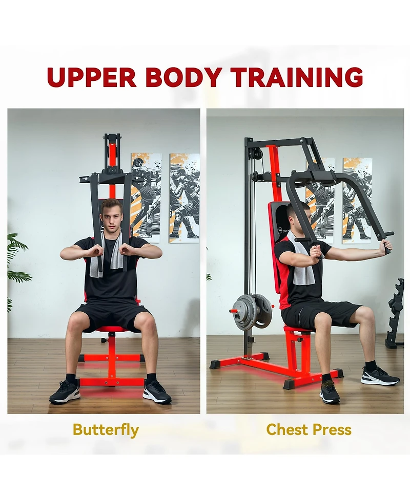 Soozier Chest Fly and Press Machine for Upper Body Training,