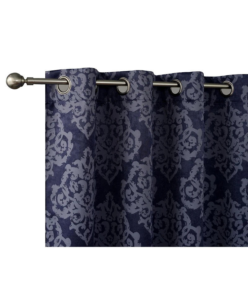 Kate Aurora Living 2 Pack Delaney Room Darkening Damask Print Grommet Curtain - 52 in. W x 84 L