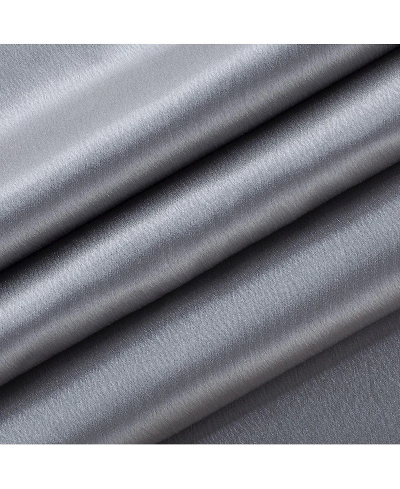 Kate Aurora Basic Faux Silk Rod Pocket Shimmery Sheer Single Window Curtain Panel - in. in