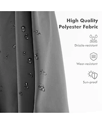 Gymax Patio 9.5FT Square Cantilever Offset Umbrella Double Vented 360 Heavy Duty