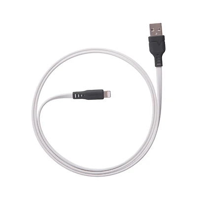 Ventev Flat Usb A to Apple Lightning High Speed Tangle-Free Foot Cable-Gray