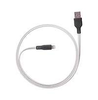 Ventev Flat Usb A to Apple Lightning High Speed Tangle-Free Foot Cable-Gray