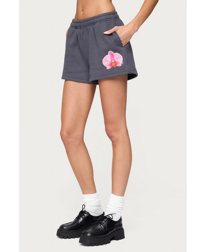 Edikted Women's Orchid Babe Sweat Shorts