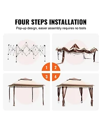 Slickblue Portable Pop-Up Gazebo with Mesh Netting and Durable Metal Frame – Ideal for Outdoor Events or Patio Use