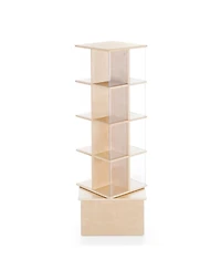Guidecraft Floor Standing Rotating Book Display: Spinning Bookshelf Tower for Classroom, Kids Playroom, Library | Revolving Bookcase w/ Acrylic Window